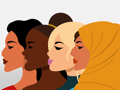 International Women's Day Illustration 3d animation app branding design graphic design icon illustration logo motion graphics strong typography ui ux vector woman women
