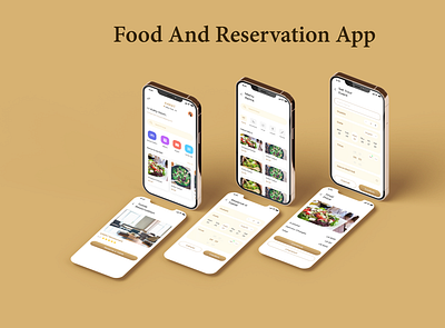 FOOD AND RESERVATION APP appdesign foodapp mobileapp restaurantreservationapp uiux