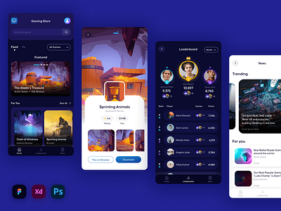 Play store for games UI appdesign design illustration logo mobile app mobileapp ui uiux ux website