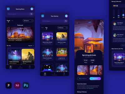 Play store for games UI appdesign design illustration logo mobile app mobileapp ui uiux ux website