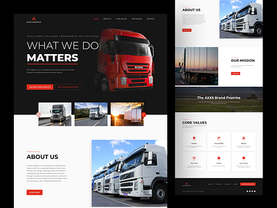 Transportation Website Landing Page