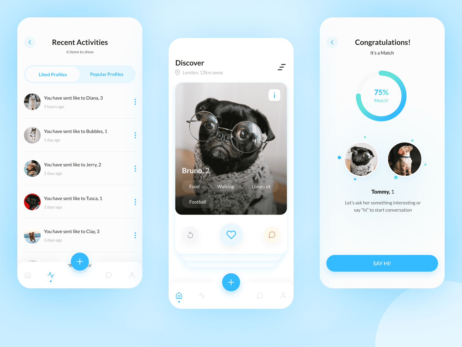 Pet Owner Dating App UI by Faizan Ul Hassan Arshad on Dribbble