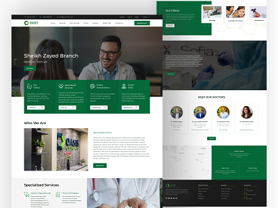 Clinic Website Landing Page appdesign clinic design illustration landing page logo mobile app mobileapp ui uiux ux website