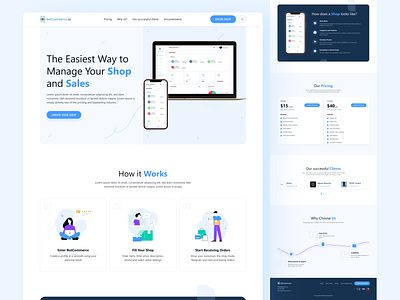 Ecommerce Web App - Landing Page appdesign design ecommerce web app illustration landing page logo mobile app mobileapp saas landing page ui uiux ux website