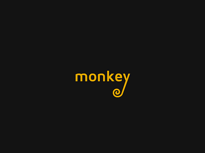 Monkey animal logo minimal monkey shapes tale