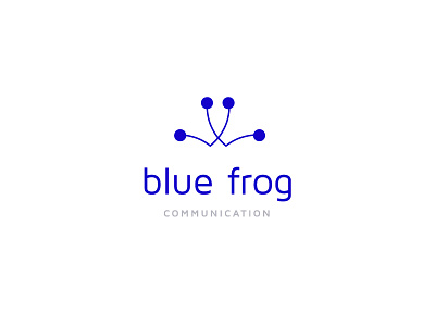 Blue Frog - Logo agency animal blue communication dots frog logo minimal new