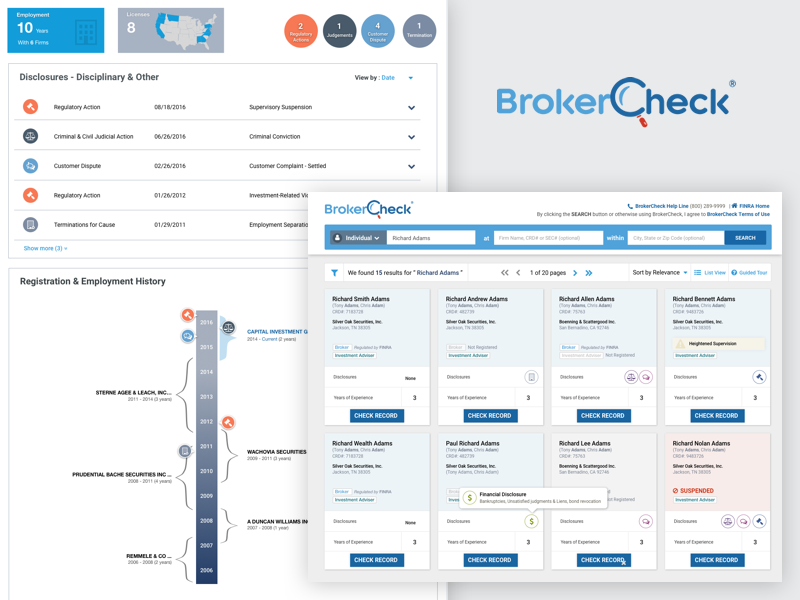 BrokerCheck website