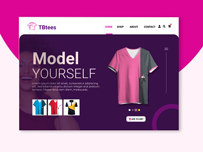 TBtees Store Website Interface