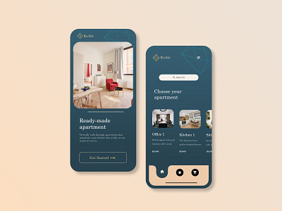 Interior Mobile App UI apartment app appinterface design house illustration interactive interface interior interiordesign ui ux uidesign uiux