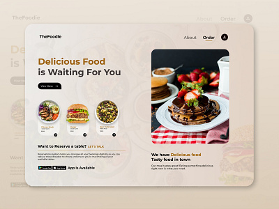 TheFoodie Landing Page apartment delicious design food foodie illustration interface landing landingpage restaurant typography ui ui ux uidesign uiux ux web web design website