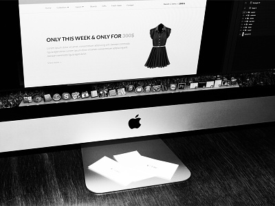 High Fashion NY branding flat high fashion like mac magento minimal sndsgn store ui web design website