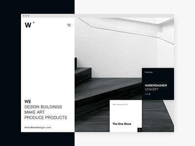 wedesign architecture black clean creative design minimal ui ux web white