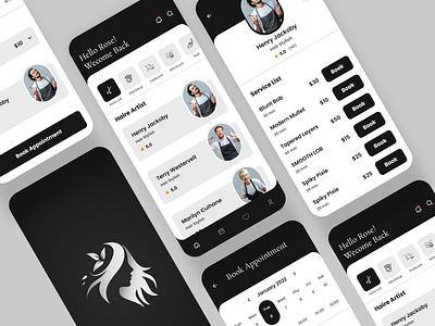 Beauty Salon barber app beauty salon app beautycare application design mackup app mobile app design mobile ui ui ui ux uiux