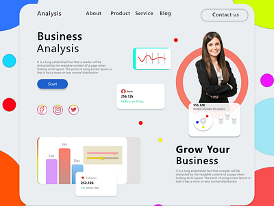 Business Analysis Website UI design