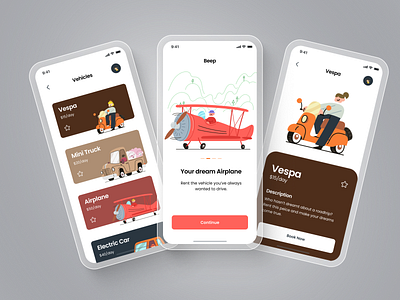 Vehicle Rent App Design