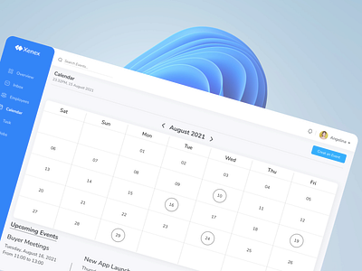 Event Schedule Dashboard - HR Management