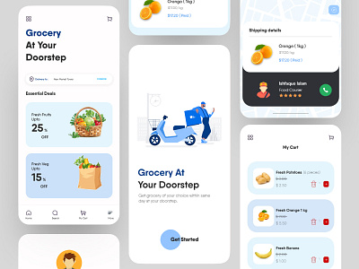 Grocery Delivery App adobexd appdesign appdesignui creativeappui deliveryapp deliveryappdesign deliveryappdesignui deliveryappui figmadesignapp fooddeliveryappui foodorderapp grcoerydeliveryappdesign grocery groceryapp grocerydelivery grocerydeliveryapp groceryorderapp templatedesign ui uiux