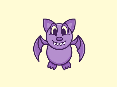 Bat Icon bat halloween icon icon design iconography illustration purple vector