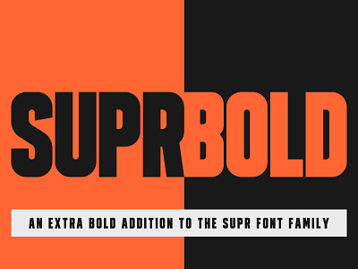 SUPR Bold - Condensed Display Font