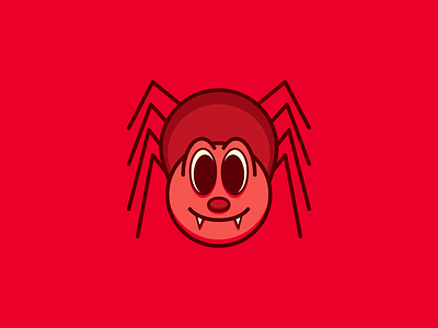 Spider Icon branding design halloween icon illustration red spider vector