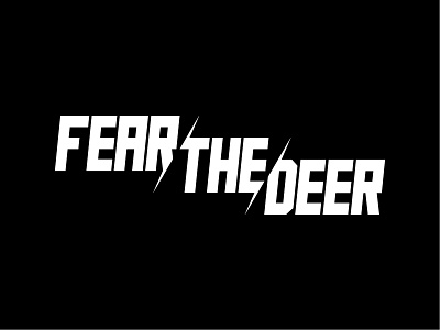 Fear The Deer bucks fear the deer graphic design milwaukee slash type text effect typography