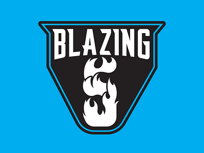 Blazing 5 team logo badge blazing design five graphic logo team