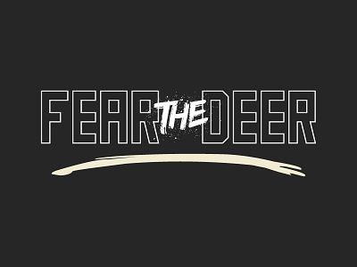2018 Milwaukee Bucks Playoffs brush bucks design fear the deer font graphic logo mark milwaukee typography word