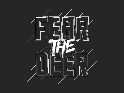 2018 Fear The Deer Playoff Giveaway Shirt - Game 6 brush bucks design fear the deer font graphic logo mark milwaukee typography word