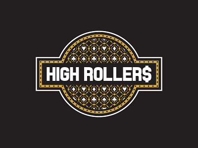 High Rollers 2 branding graphic design high roller logo pattern poker poker chips team