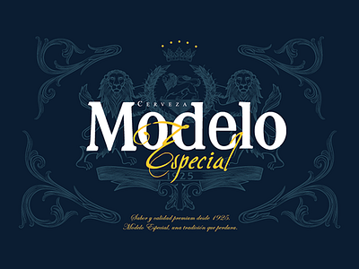 Modelo Especial beer branding graphic design illustration mexico packagin vector