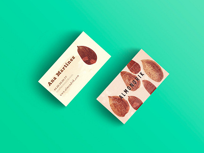 Almondrik almond branding bussines card graphic graphic design identity illustration
