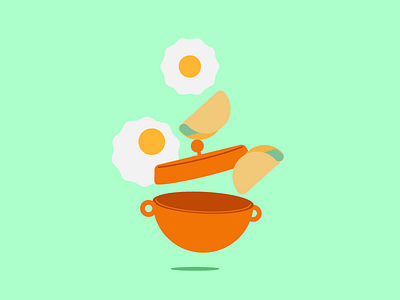 Mexican Breakfast branding breakfast eggs floating icon icondesign illustration illustrator mexico vector