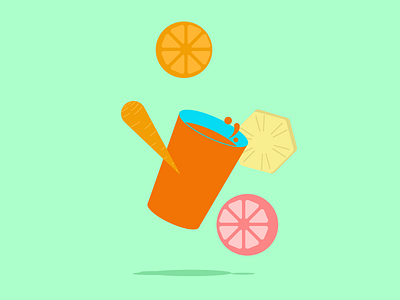 Juice branding breakfast flat design floating icon icondesign illustration illustrator juice orange sweet vector