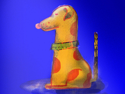 Perrito character digital dog drawing illustration photoshoo texture