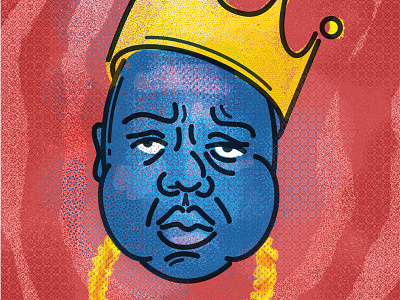 Biggie biggie brush icon design illustration lineart notorious portrait texture vector