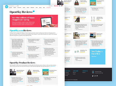 OpenSky Reviews branding ecommerce landing page reviews ui visual design website