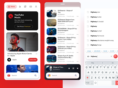 YouTube - Redesign Concept creative design dhipu dhipu mathew google google apps google colors google design google pay interaction design ios material design mobile ux redesign user experience youtube youtube redesign