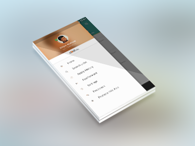 Android Left Drawer for UXDJobs App android app creative dhipu dhipu mathew ui flat