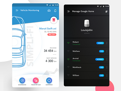 Smart Home UX android car tracking creative dhipu dhipu mathew illustration inspire uxd interaction design ios user experience design