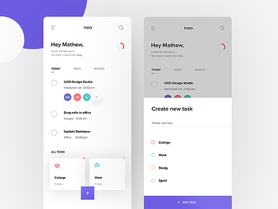 Redesign of Task Manager - TODO creative dhipu dhipu mathew inspire uxd interaction design ios material design mobile app task management todo
