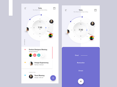 Calendar App Concept calendar calendar app calendar ui conference app design studio dhipu dhipu mathew event goal interaction design meeting mobile ux reminder task todo