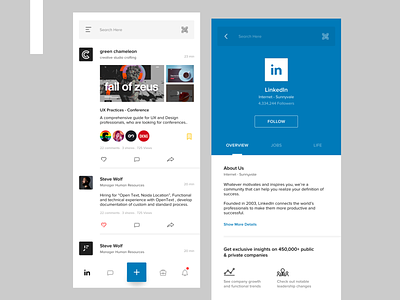 Linkedin Redesign - UX Concept android creative design dhipu dhipu mathew inspire uxd interaction design interaction flow ios linkedin linkedin mobile app mobile app concept mobile ux user experience