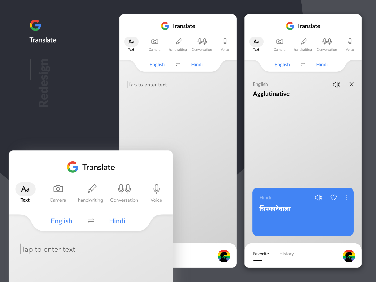 Google Translate - Redesign By Dh:pu Mathew _ _ ️ On Dribbble