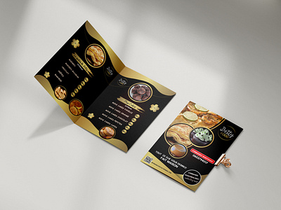 Food Brochure brand identity branding brochure brochure design brochure mockup food brochure gold gold brochure