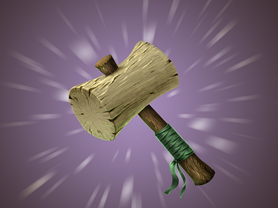 Wooden hammer art concept games illustration weapons