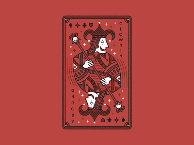 Clowning Around design editorial illustration playingcards