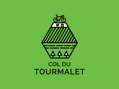 Col Du Tourmalet bikes cycling design illustration line art tour de france