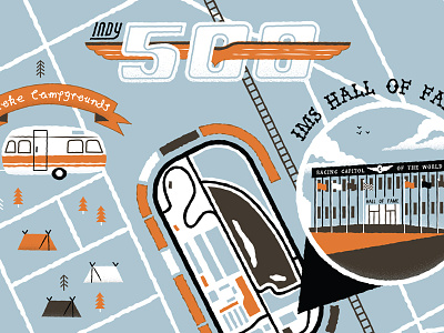 Indy 500 Map 01 indy 500 maps typography