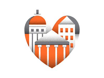 The City Of Love city fun icon illustration texture