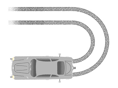 James Bond U-Turn car db5 editorial illustration james bond u turn